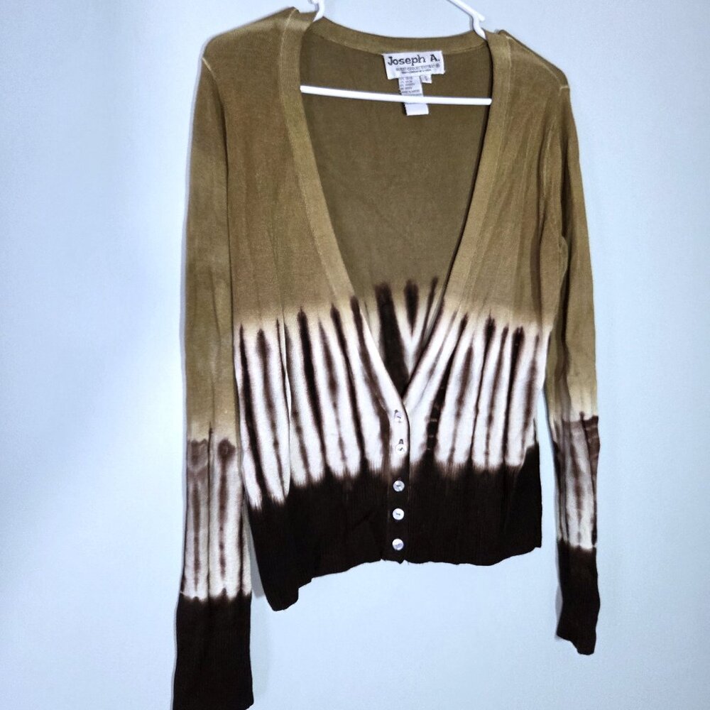 Joseph A. Shibori Dyed Cardigan Sweater Size S